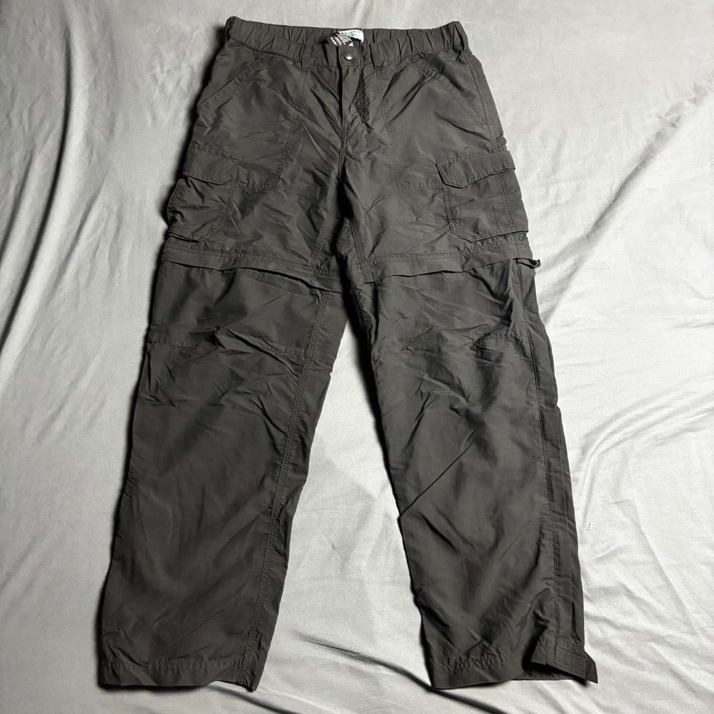 REI Women 6 Petite Convertible Zip Off Cargo Hiking Pants Gray Nylon Outdoor